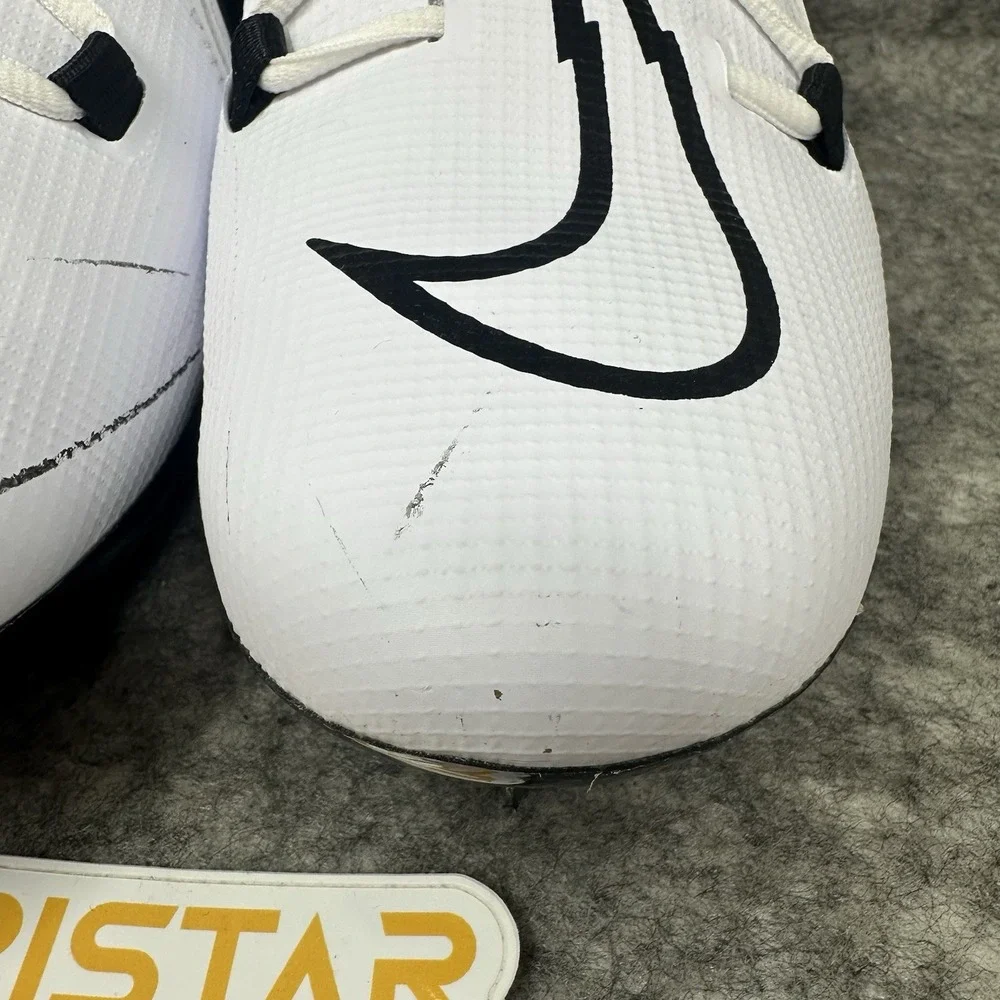 Nike Alpha Menace Pro 3 Football Cleats Mens Size 10.5 White Black CT6649-100